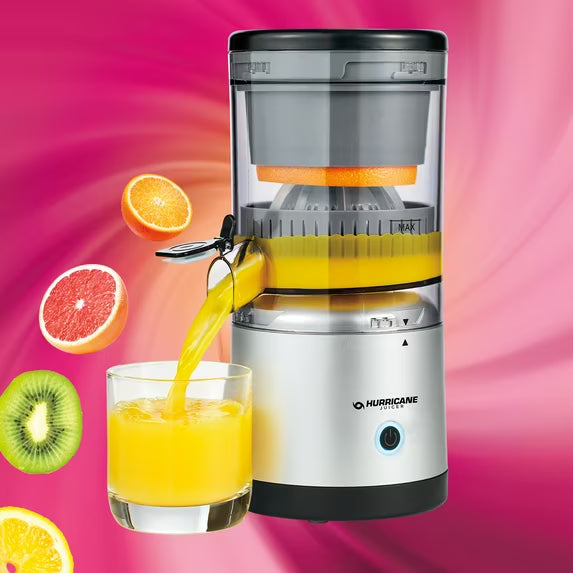 Hurricane Cordless Juicer 45W — Rechargeable, 220ml, One-Touch, Dishwasher-Safe, Gray