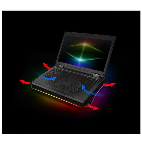 Thermaltake Massive 20 RGB Laptop Cooling Pad — 200mm Fan, 256-Color RGB, Fits 10"–19" Notebooks