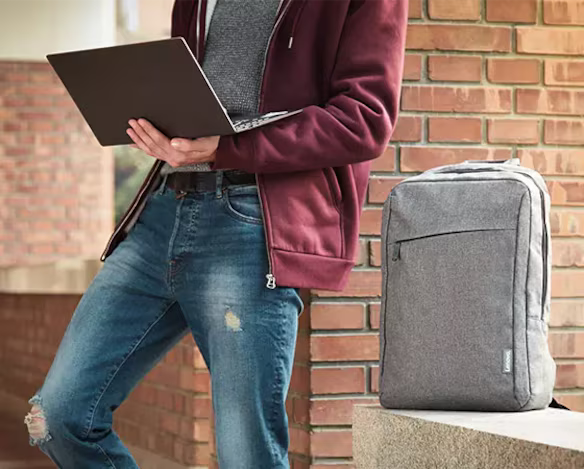 Lenovo B210 15.6" Laptop Backpack — Water-Repellent, Gray, Padded Protection