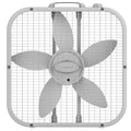 Lasko 3733 20" Box Fan — 3 Quiet Speeds, Save Smart® Less Than 2¢/hr, Window or Floor Use, White