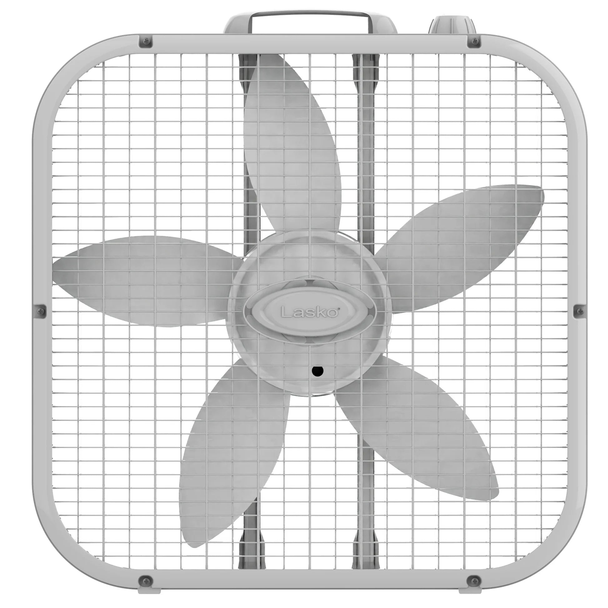 Lasko 3733 20" Box Fan — 3 Quiet Speeds, Save Smart® Less Than 2¢/hr, Window or Floor Use, White