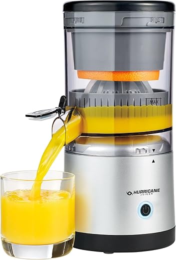 Hurricane Cordless Juicer 45W — Rechargeable, 220ml, One-Touch, Dishwasher-Safe, Gray